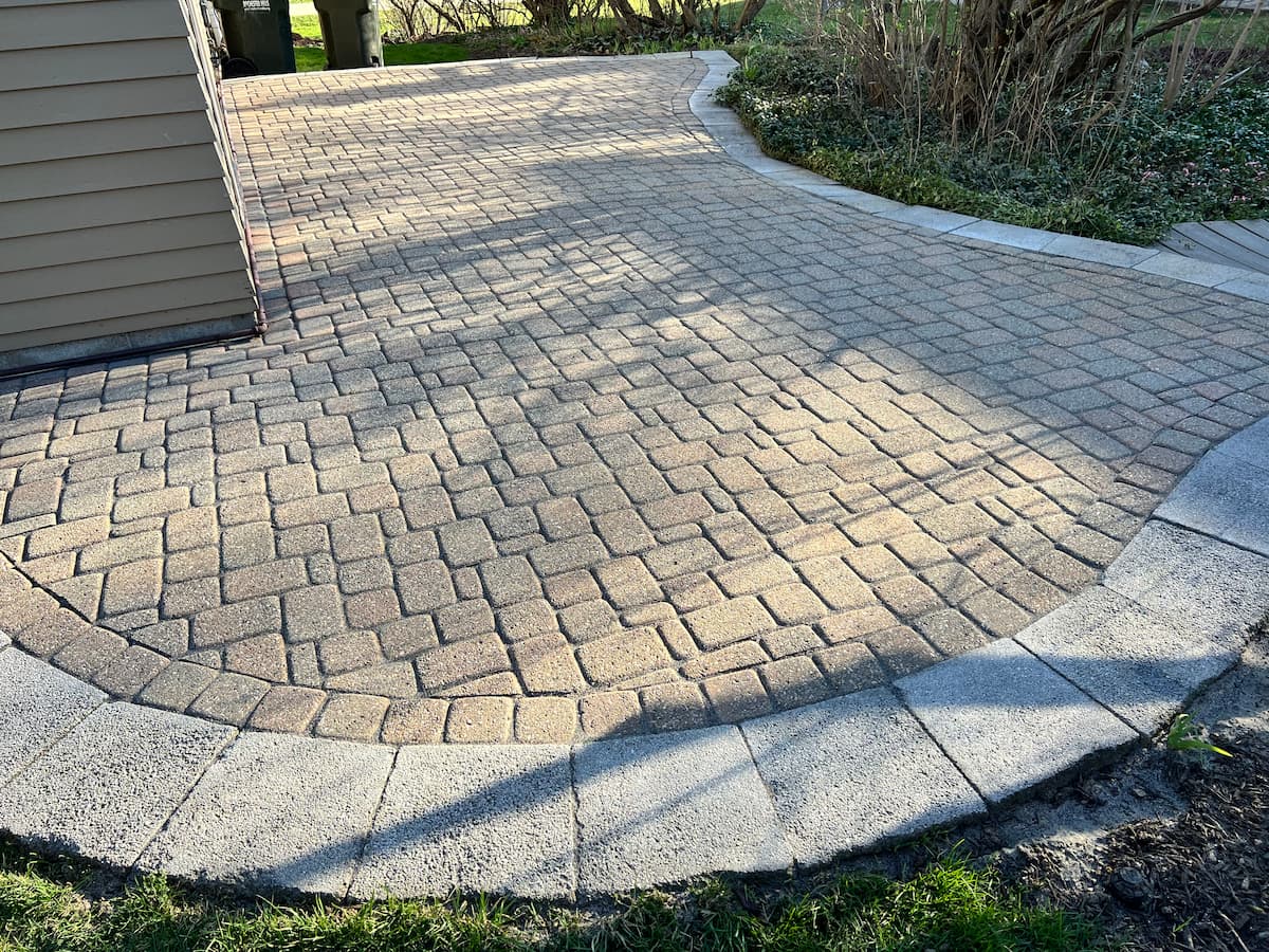 Brick patio polymeric sand after - Rochester Hills MI